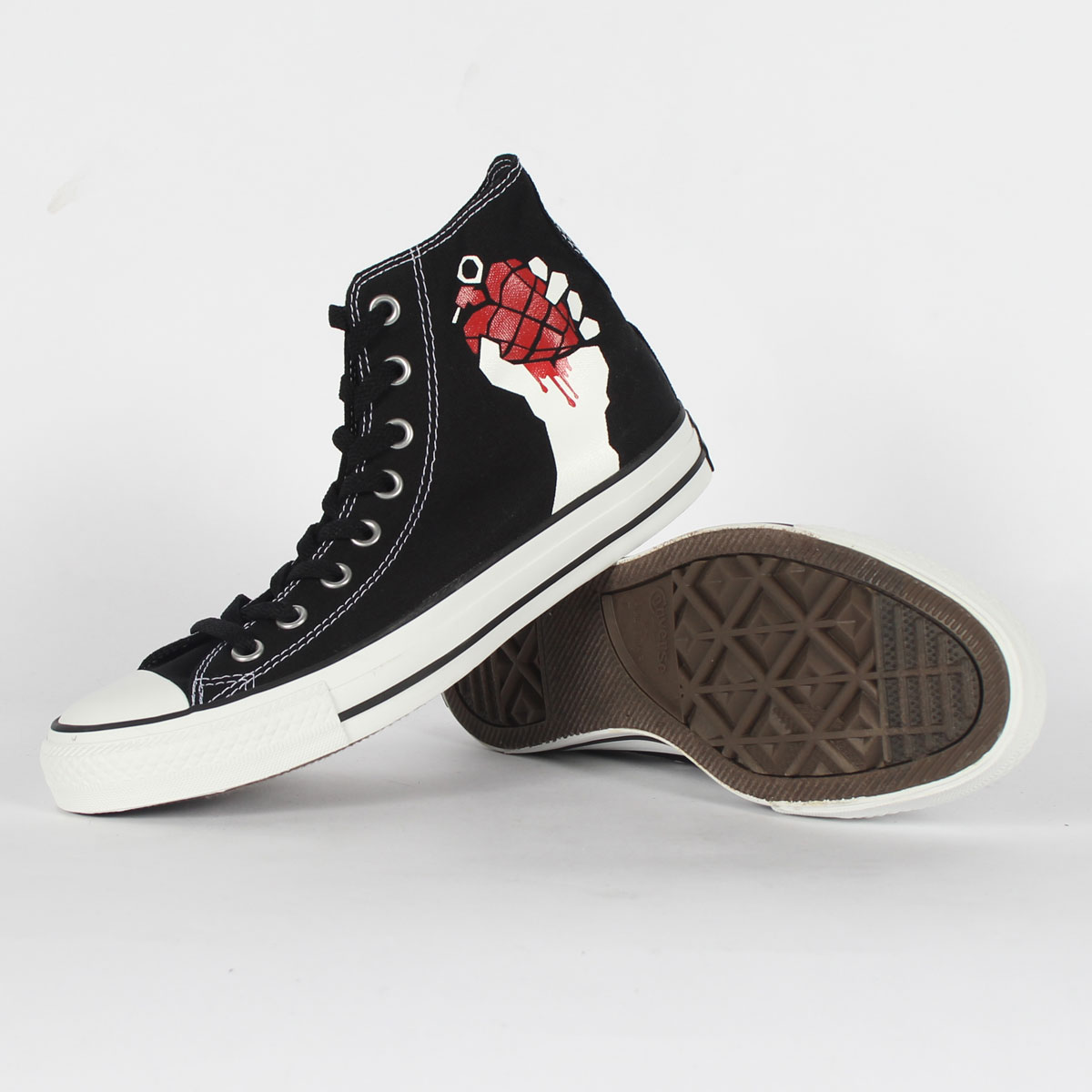 Converse - Chuck Taylor All Star Green Day American Idiot Hi Canvas Shoes  in Black/Varsity Red