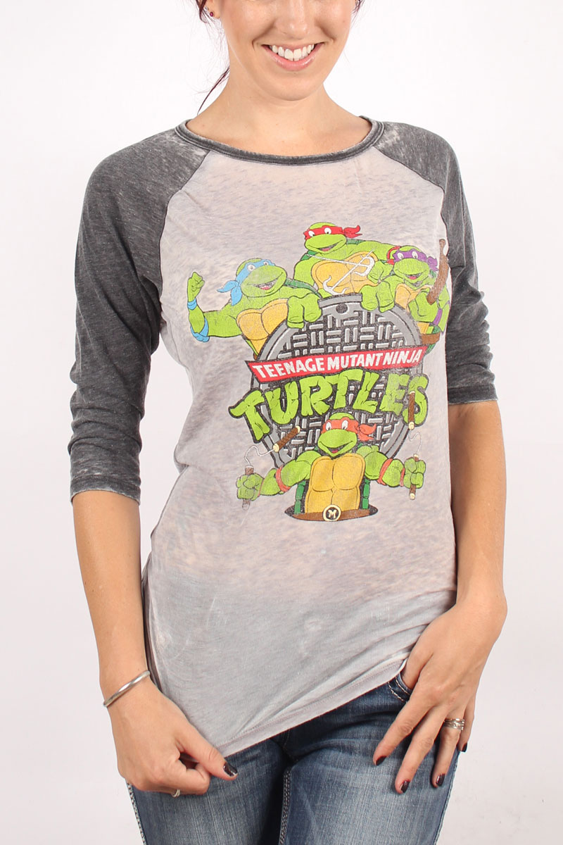 Teenage Mutant Ninja Turtles - Womens Colorblock Baseball T-Shirt