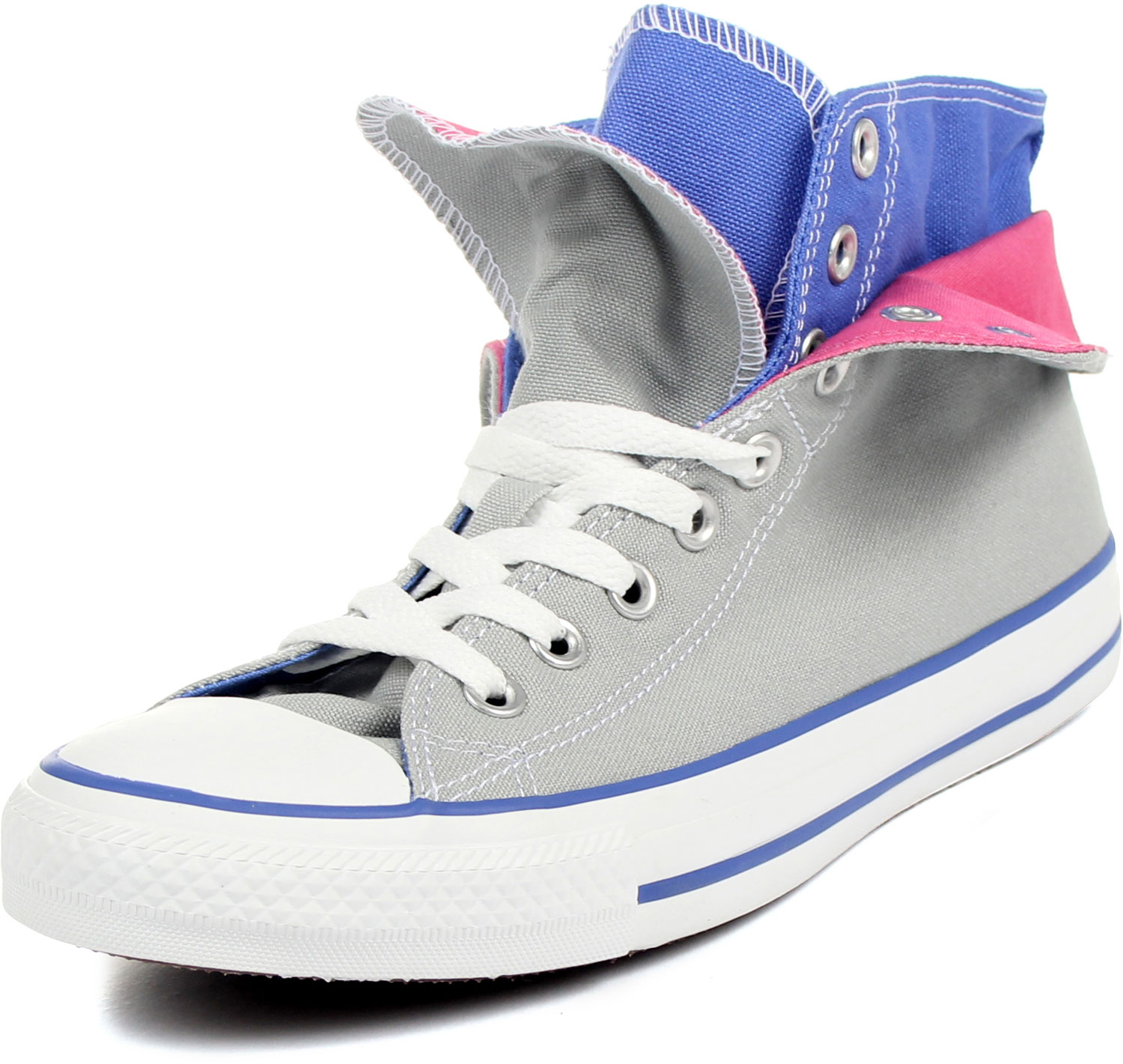 Converse - Chuck Taylor All Star Two Fold Seasonal Plus Hi Canvas Shoes in  Mirage Gray/B. Blue
