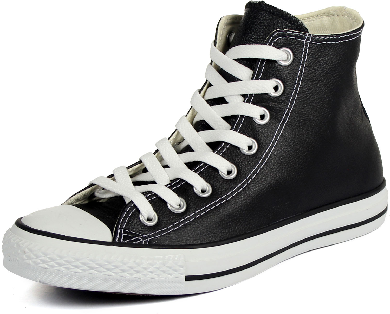 Converse Chuck Taylor All Star Shoes (1T406) Leather Hi White Monochrome