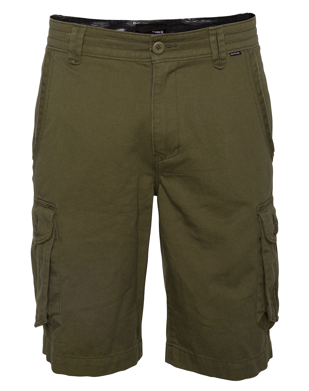 Hurley ONE & ONLY CARGO 2013  Camo Green Six Pocket Skate Surf Men's Shorts 