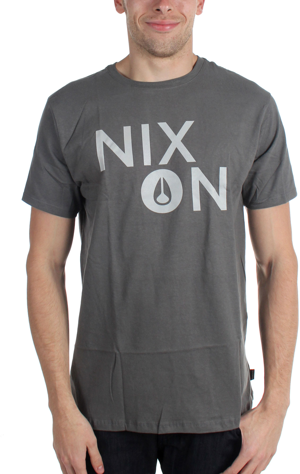 Nixon Mens Powers T-Shirt Heather Grey M New