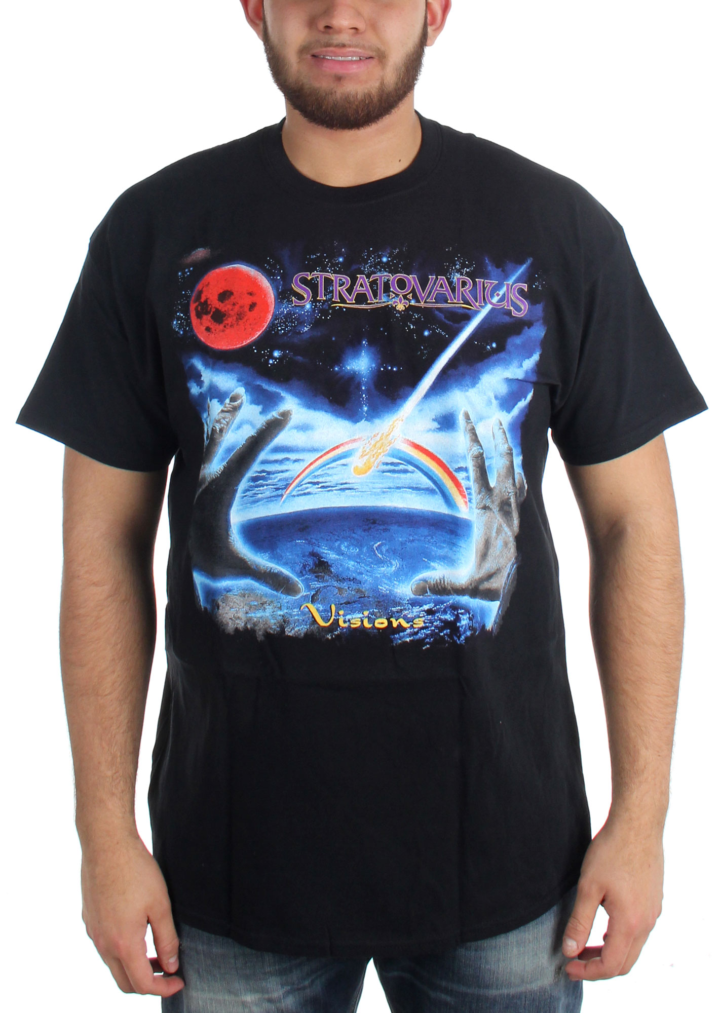 Stratovarius Logo Mens Stylish Double Full Printed Tee
