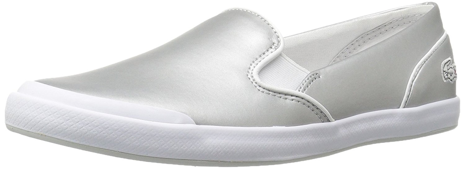 lacoste white slip on shoes