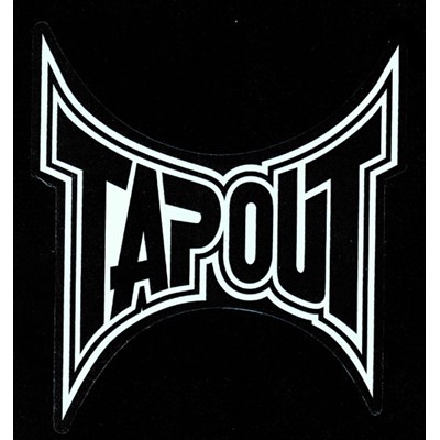 Tapout Decal Logo Sticker in White - 5.5
