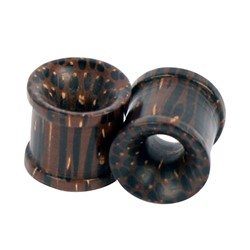 Speckled Double Flared Tunnel Wood Plug