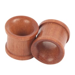 Rosewood Hollow Double Flared Wood Tunnel Plug