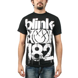 Blink 182 - 3 Bars Mens S/S T-Shirt in Black