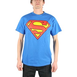 Superman Classic Logo Adult / Guys T-shirt in Royal Blue (TL259)