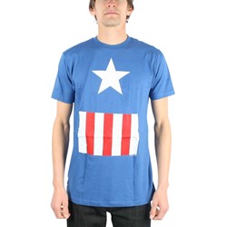 Captain America - Suit Fitted Jersey S/S T-Shirt in Royal