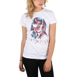 Madonna - Womens Tissue Graphic T-Shirt in White