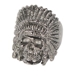 Han Cholo - Indian Chief Ring in Brass Plated Gunmetal