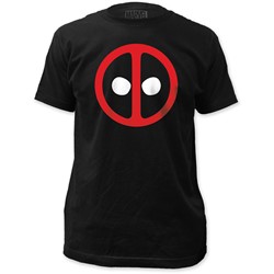 Deadpool - Mens Logo Fitted T-Shirt in Black