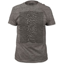 Joy Division - Mens Unknown Pleasures Fitted T-Shirt in Heather Grey