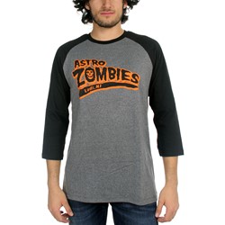 The Misfits - Mens Astro Zombies Baseball T-Shirt In Heather Grey/Black