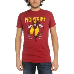Wolverine On Red Mens T-Shirt In Vintage Red
