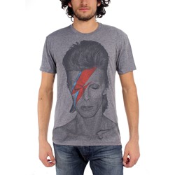 David Bowie - Mens Aladdin Sane Big Print Subway T-Shirt In Tri-Blend