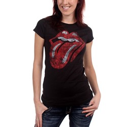 Rolling Stones - Distressed Tongue Juniors T-shirt