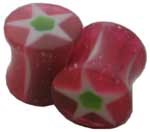 UV Acrylic Starburst Plug from 8g to 00g in 10 Colors