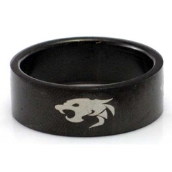 Blackline Dragon Design Stainless Steel Ring by BodyPUNKS (RBS-007)