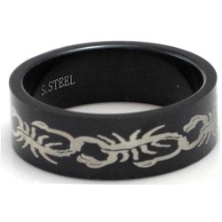 Blackline Scorpion Design Stainless Steel Ring by BodyPUNKS (RBS-021)