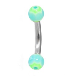 14g UV Spider Ball Curved Barbell
