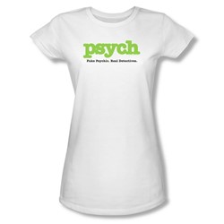 Psych - Psych Juniors T-Shirt In White
