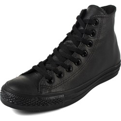 Converse Chuck Taylor All Star Shoes (1T405) Leather Hi Black Monochrome