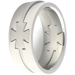 Stainless Steel Ring by BodyPUNKS (SSRX0598)