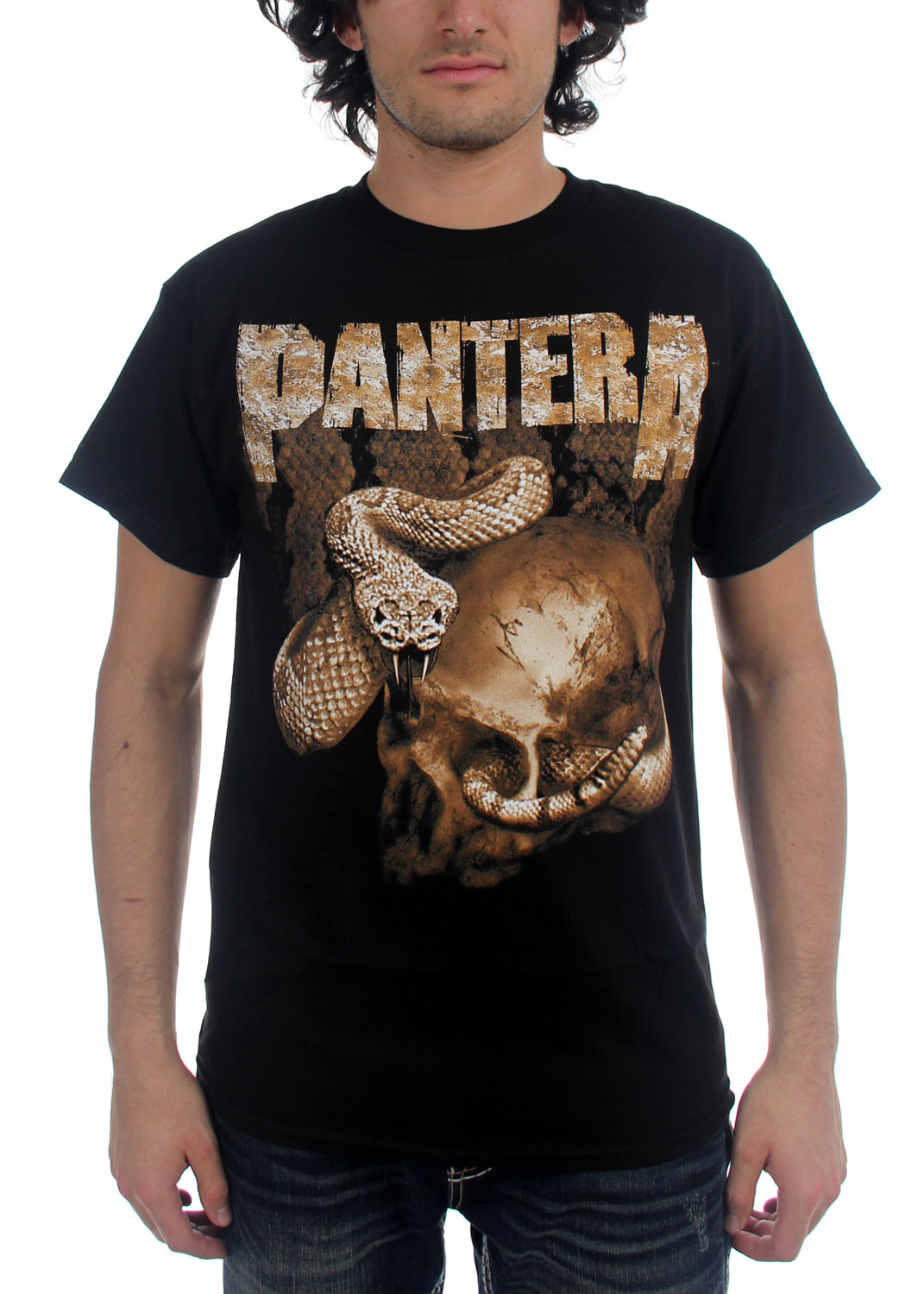 Pantera - Rattler Skull Mens S/S T-Shirt In Black