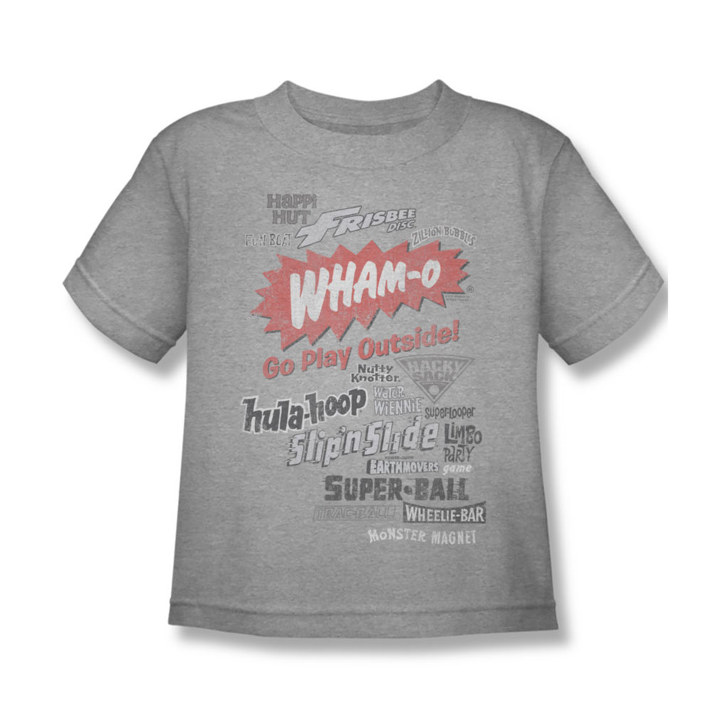 Wham-O - Little Boys Go Play Outside T-Shirt In Heather