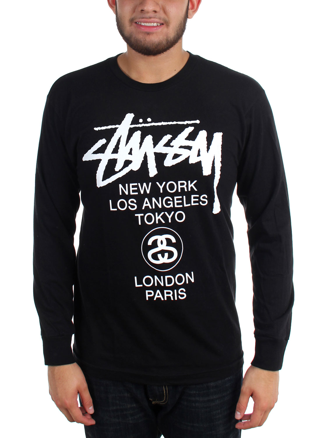 Stussy - Mens Long Sleeve World Tour T-Shirt