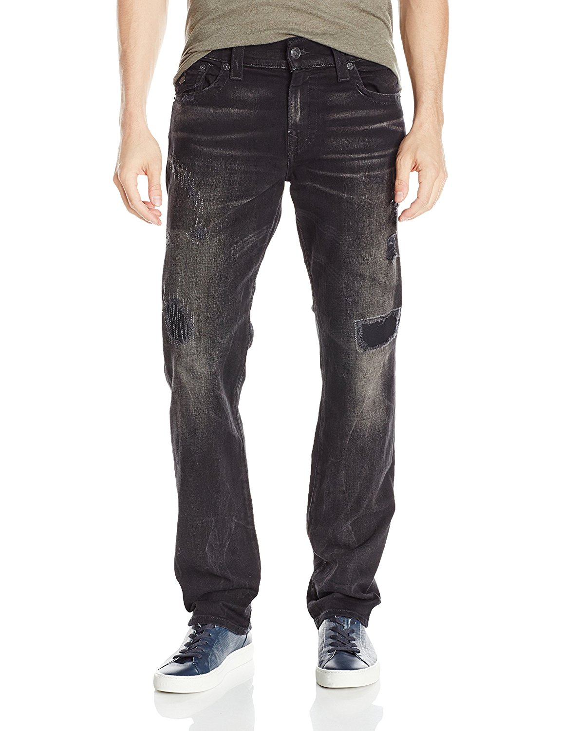 True Religion - Mens Ricky Straight Jeans With Flaps