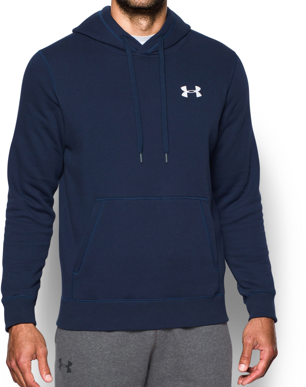 Under Armour - Mens Rival Fitted Pull Over Fleece Top