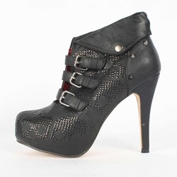 Iron Fist - New Rider Platform Bootie Womens Shoes in Black