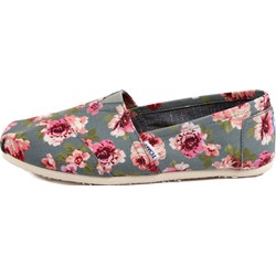 Toms - Womens Slip-On Shoes In Grey Pink Floral