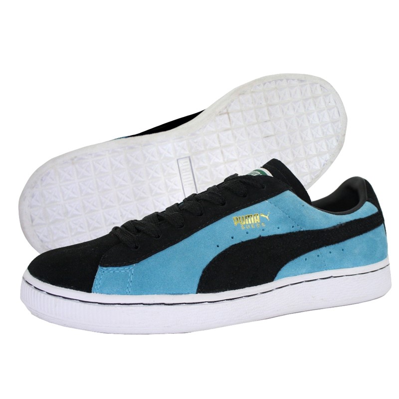 Puma Suede Rainbow Shoes in Teal